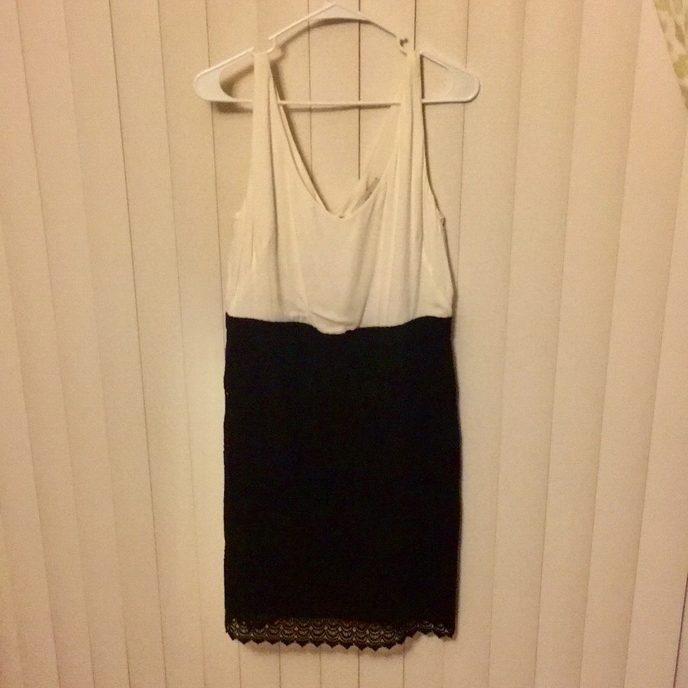 Black and White Loft Dress